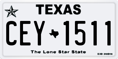 TX license plate CEY1511