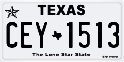 TX license plate CEY1513