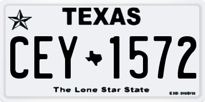 TX license plate CEY1572