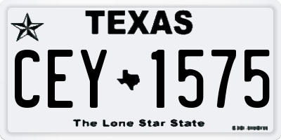 TX license plate CEY1575