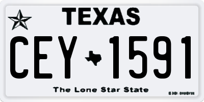 TX license plate CEY1591