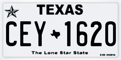 TX license plate CEY1620