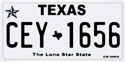 TX license plate CEY1656