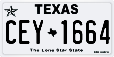 TX license plate CEY1664