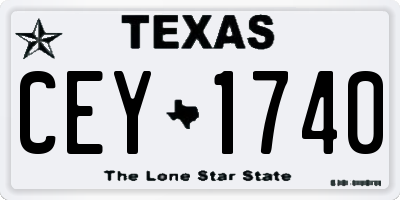 TX license plate CEY1740