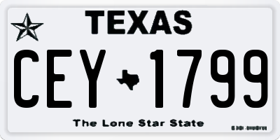 TX license plate CEY1799