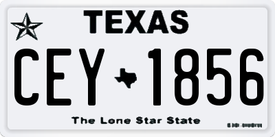 TX license plate CEY1856