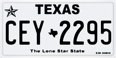 TX license plate CEY2295