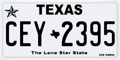 TX license plate CEY2395