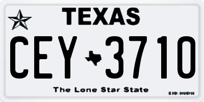 TX license plate CEY3710