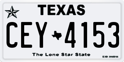 TX license plate CEY4153