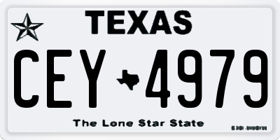 TX license plate CEY4979