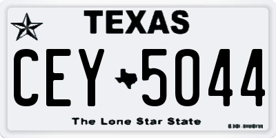 TX license plate CEY5044