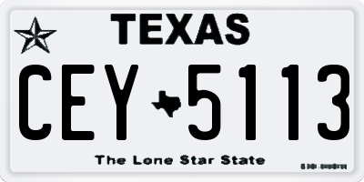 TX license plate CEY5113