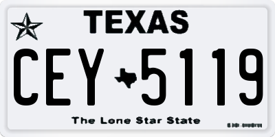 TX license plate CEY5119