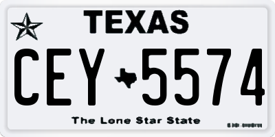 TX license plate CEY5574