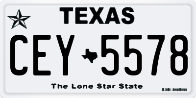 TX license plate CEY5578
