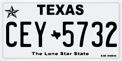TX license plate CEY5732