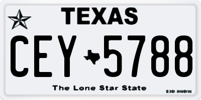 TX license plate CEY5788
