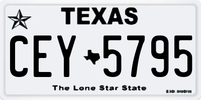 TX license plate CEY5795