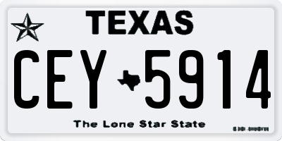 TX license plate CEY5914