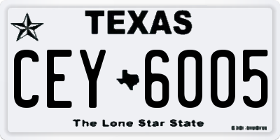 TX license plate CEY6005