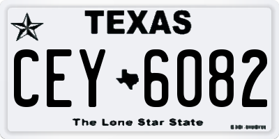 TX license plate CEY6082