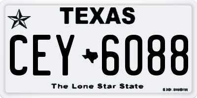 TX license plate CEY6088