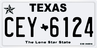 TX license plate CEY6124