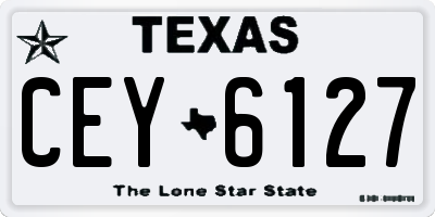 TX license plate CEY6127