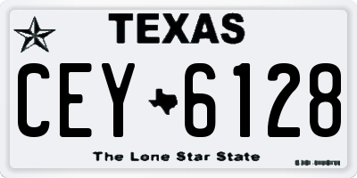 TX license plate CEY6128