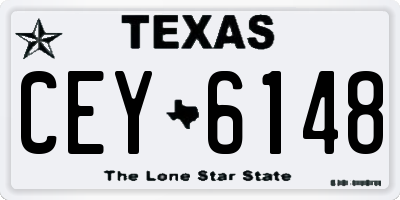 TX license plate CEY6148