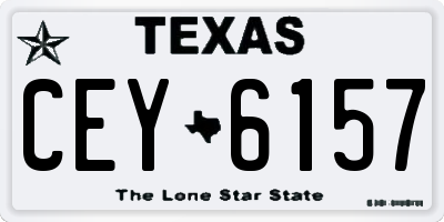 TX license plate CEY6157