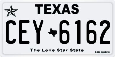 TX license plate CEY6162