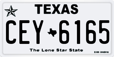 TX license plate CEY6165