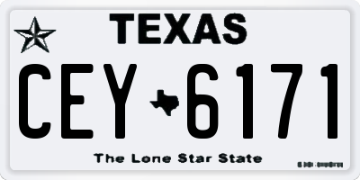 TX license plate CEY6171