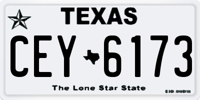 TX license plate CEY6173