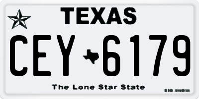 TX license plate CEY6179