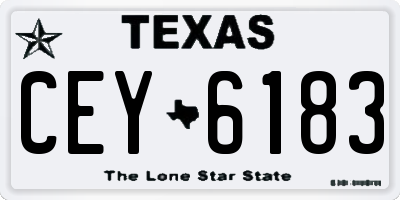 TX license plate CEY6183