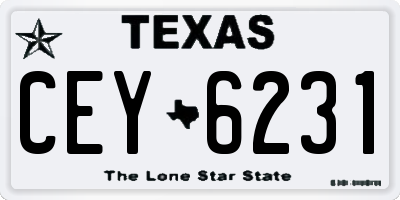 TX license plate CEY6231