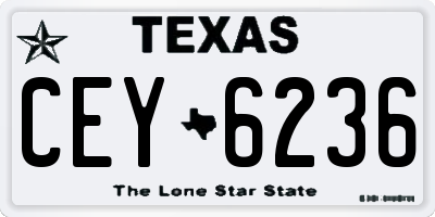 TX license plate CEY6236