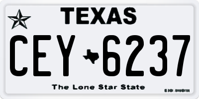 TX license plate CEY6237