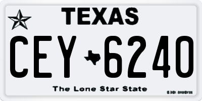 TX license plate CEY6240