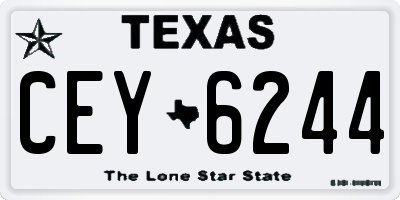 TX license plate CEY6244