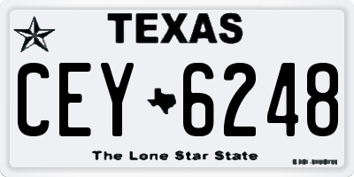 TX license plate CEY6248