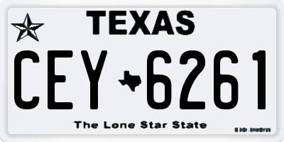 TX license plate CEY6261
