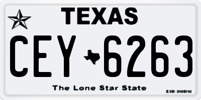 TX license plate CEY6263