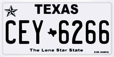 TX license plate CEY6266