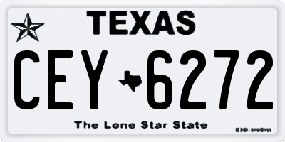 TX license plate CEY6272