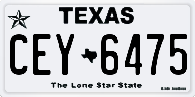TX license plate CEY6475